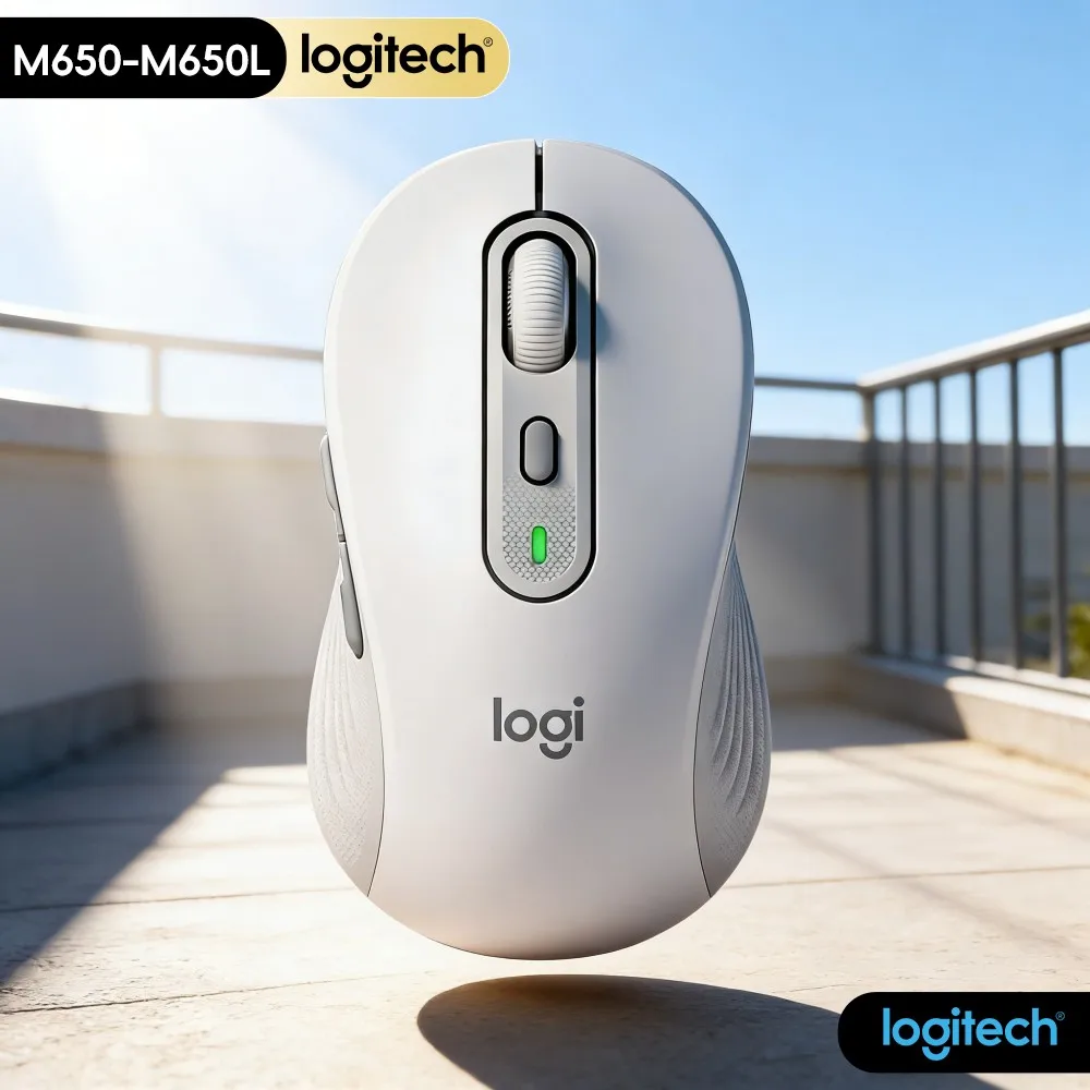 Logitech M650/M650L Signature Mouse Wireless Tunable Scroll Speed Response Precise Optical Tracking For Home Business Use