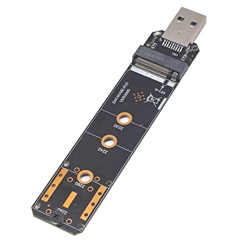 EDT-M.2 NVME SSD To USB3.2 GEN2 10Gbps Adapter M.2 NVME SSD Adapter For 2230 2242 2260 2280 NVME M.2 SSD RTL9210B