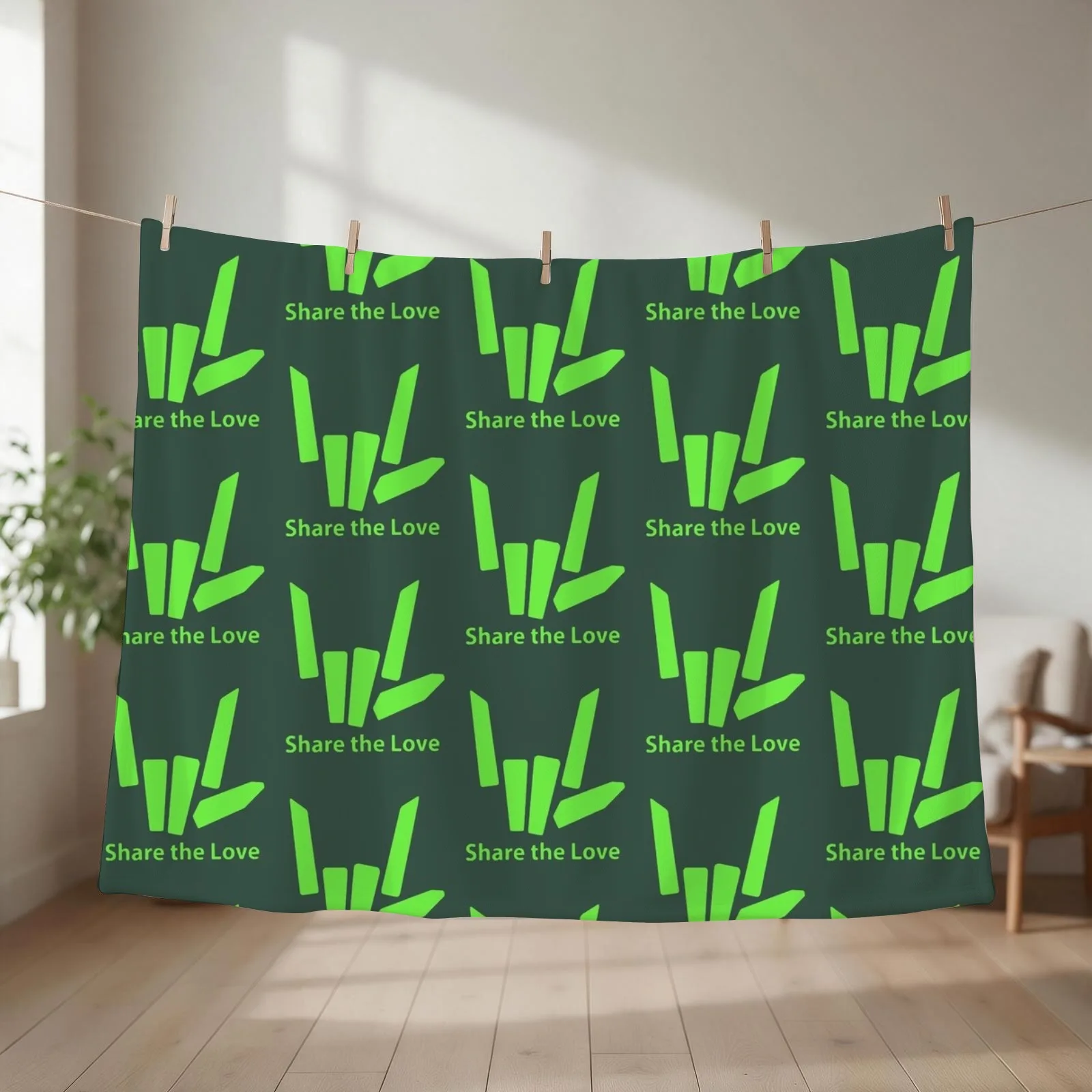 Get Here Kids Original share The Love Throw Blanket Designers Fashion Sofas Nap Plaid on the sofa Blankets