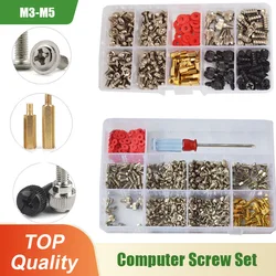 Computer Schroef Set Bout PCB Ondersteuning Afstandhouders Kit DIY Moederbord Pijlers Spacer Mount PC Case Fan Schroeven Harde Schijf Rode Ringen