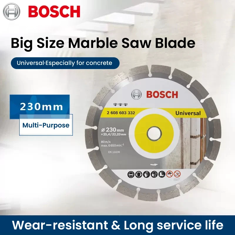 Imagem -02 - Bosch-roda de Corte Universal para Mármore Diamante Lâmina Universal Concreto Pedra Tijolo Profissional