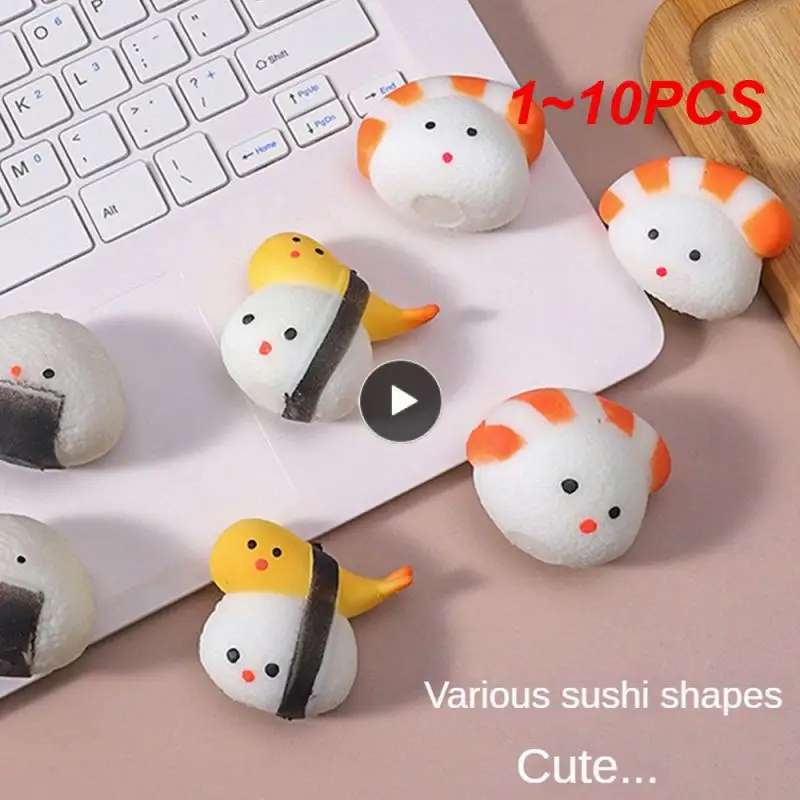 

1~10PCS Soft Cute Creative Sushi Food Dessert Antistress Ball Squeeze Toy Squishi Mochi Rising Stress Relief Squishy Toy Sticky