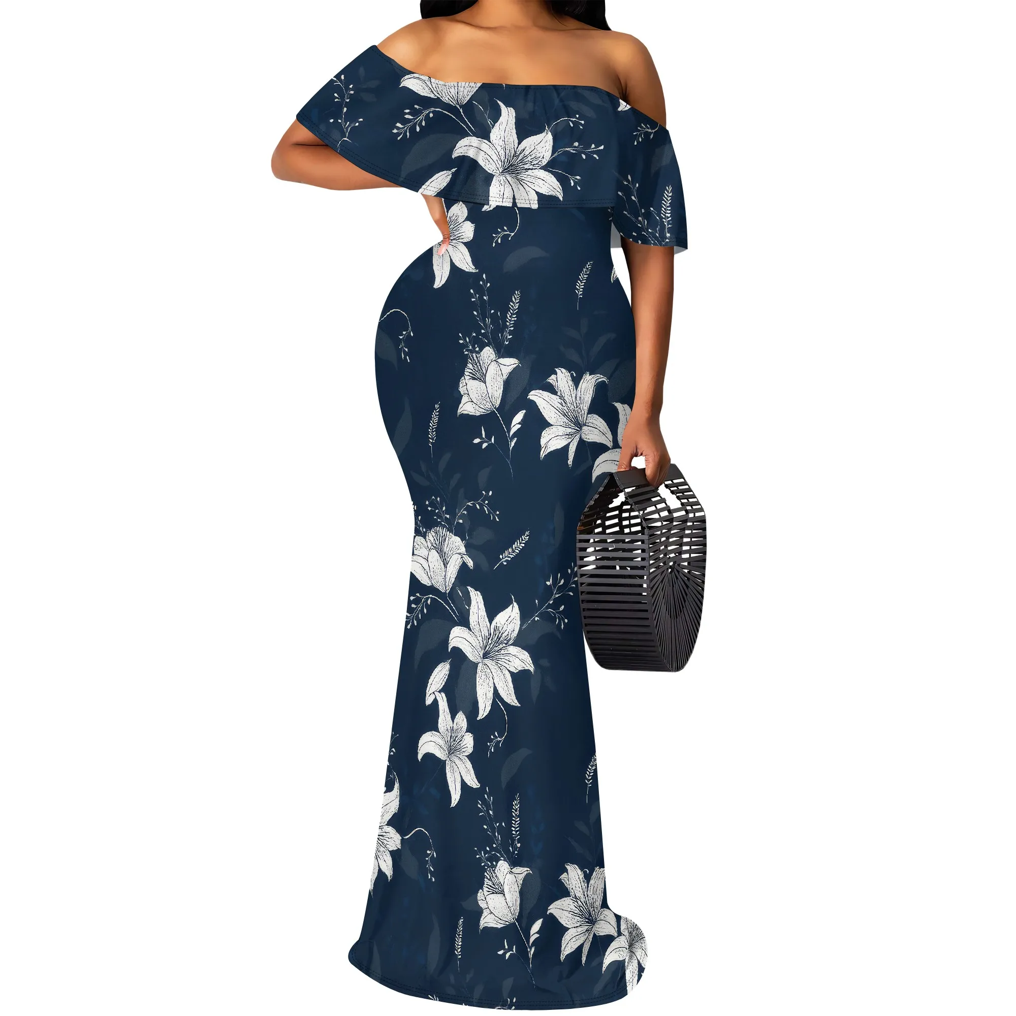 여성 캐주얼 여름 Sundress를위한 플러스 사이즈 맥시 드레스