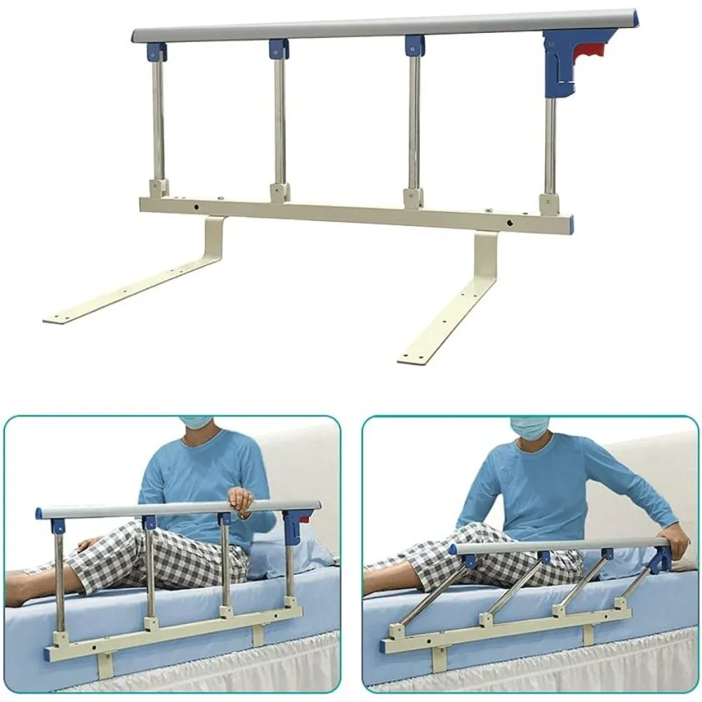 

Bed Rails for Elderly Adults Rail Assist for Seniors Safety Bed Cane Guard Railing Bedrail Bar Collapsible Bed Side Grab Rail