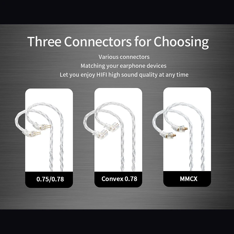 Кабель jмелкозернистый для наушников, 8 ядер, 0,78 мм, с микрофоном