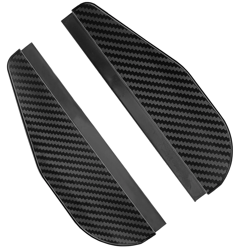 2Pcs Car Rearview Mirror Rain Eyebrow Carbon Fiber Auto Rain Shield Rainscreen Reflector Rain Board Reverse Mirror Brow Cover