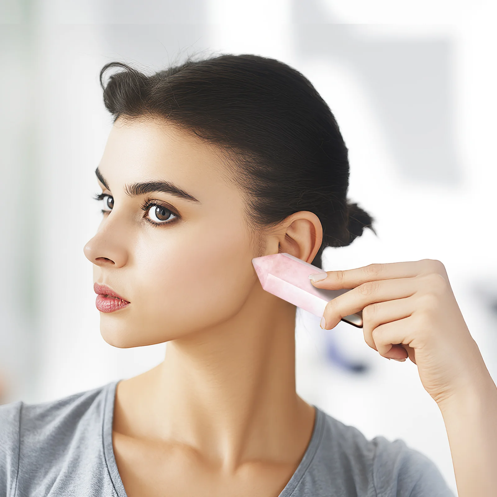 كريستال الوجه الأسطوانة أداة العناية بالبشرة غرامة زجاجة زيت الوجه مدلك جهاز الجمال كشط مجلس تعزيز الدورة الدموية