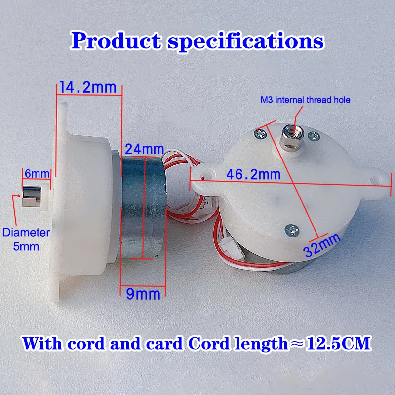 DC 3V-7.4V 5V 12RPM Slow Speed Mini 300 Gear Motor Micro 32mm Plastic Gearbox Gear Reduction Motor DIY Stage Lights Toy Model