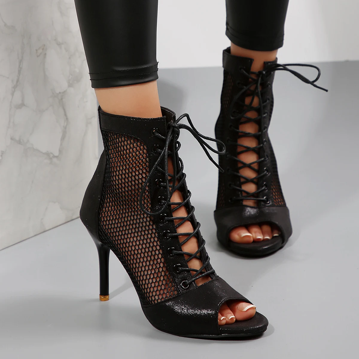 Latin Dance Shoes Women Pole Ladies Dancing Shoes High Heels Bd Competition White Latina Boots Party High Heel Sandals