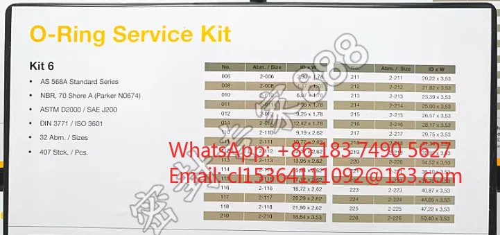1pcs Kit6 O-ring repair box 370406N0674