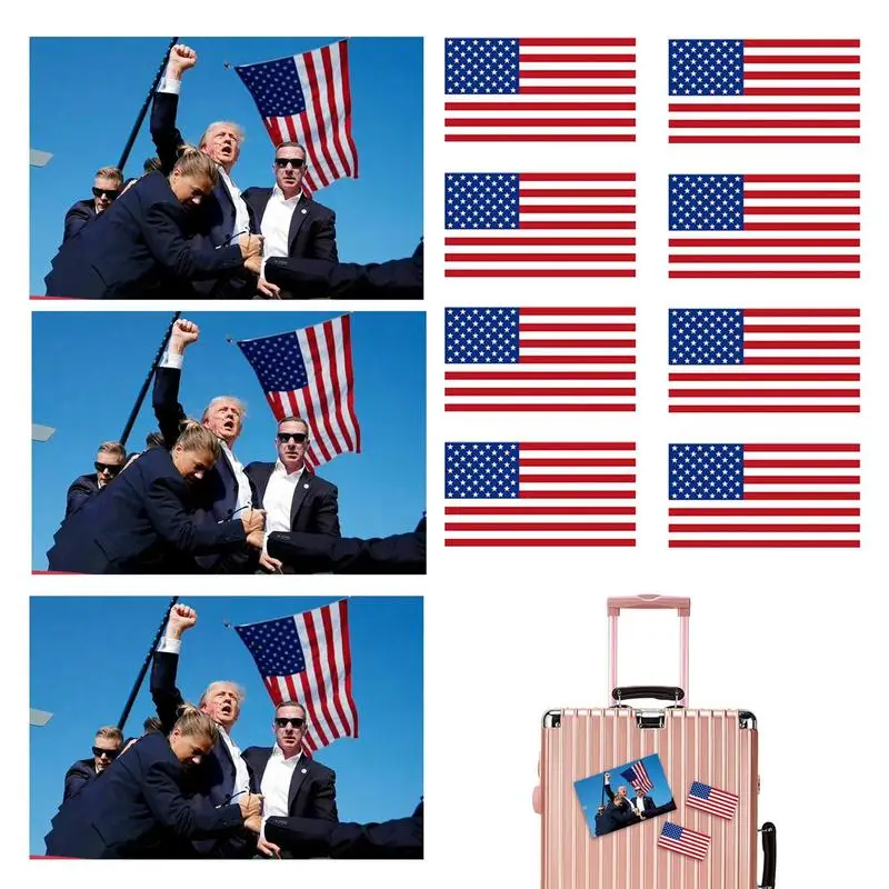 2024 Car Side Body Presidential Decal 11pcs Waterproof Decal For Car Styling Set Creative Laptop Luggage Unyielding Spirit Decal