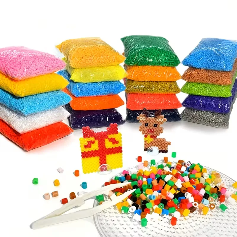 4 Bags Fuse Beads Tiny Mini Fuse Beading Melty Beads Art Crafts for Beginners DIY Art Beading Party