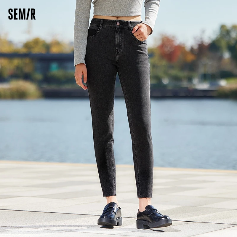 Semir Jeans Women Elastic Slim Fit Petite Pants 2024 Spring New Style Petite Pants Female