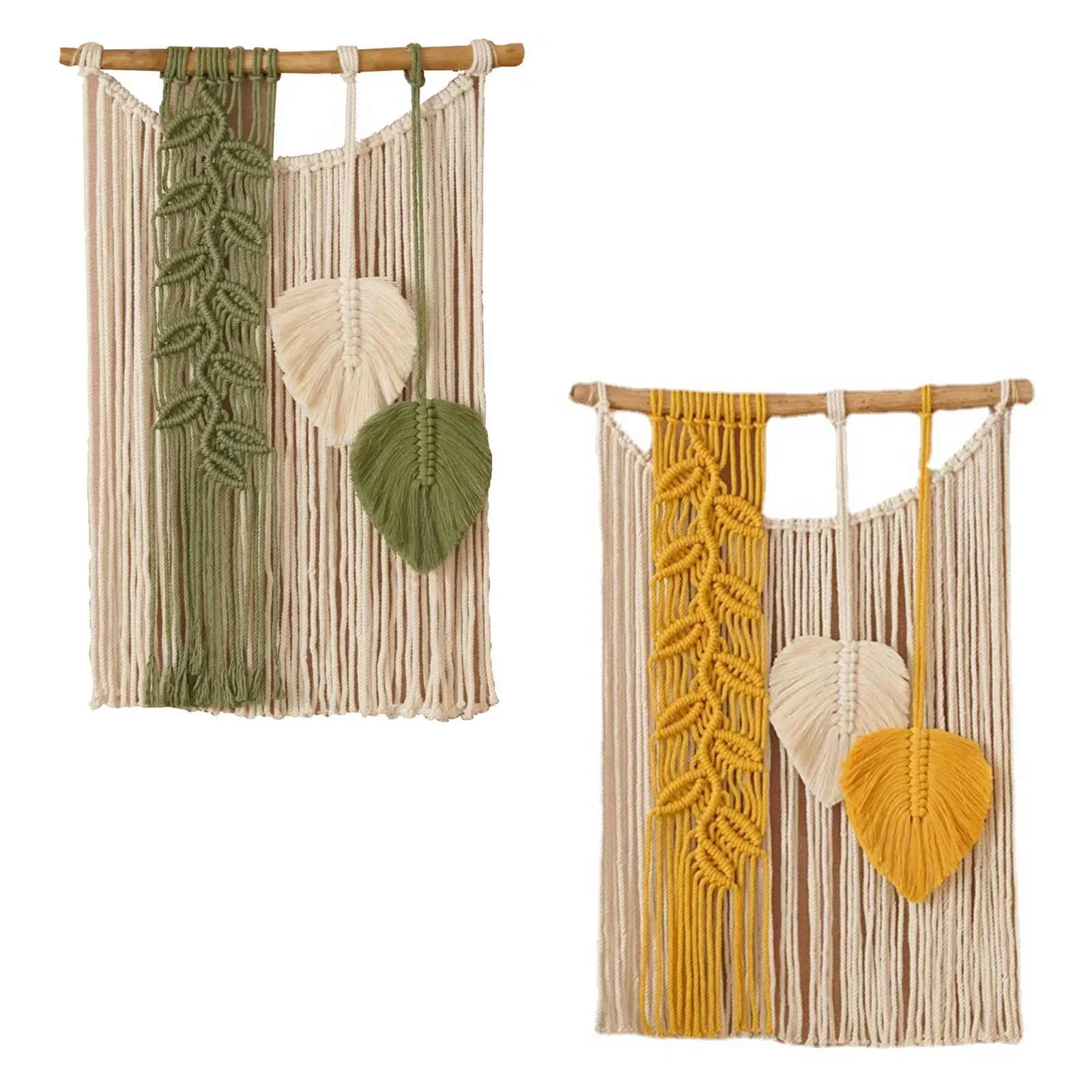 Hand-Woven Macrame Wall Hanging Living Room Famous Residence Bohemia Tassel Tapestry Flower Su Wall Art Home Decoration