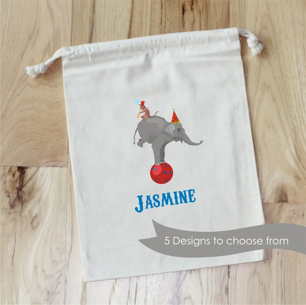 CIRCUS - Personalized Favor Bags - Set of 20 - Birthday - Baby Shower - Clown - Elephant - Strongman - Tent - party favor bags