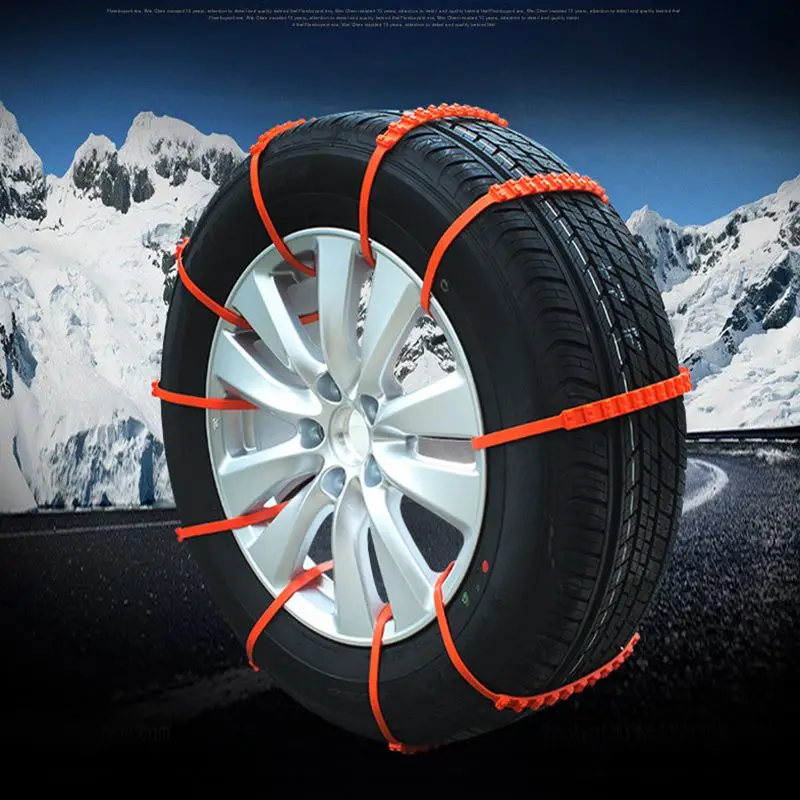 Snow Trucks, Anti Slip Chains, SUVs, Vans, Off-road Vehicles, Universal Thickened Wheels, Anti Slip Plastic Tie Chains