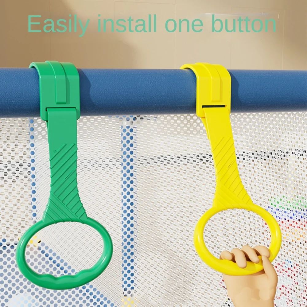 Nursery Rings Pull Up Rings for Babys Learning Standing Colorful Baby Crib Pull Up Rings Training Tool Plastic