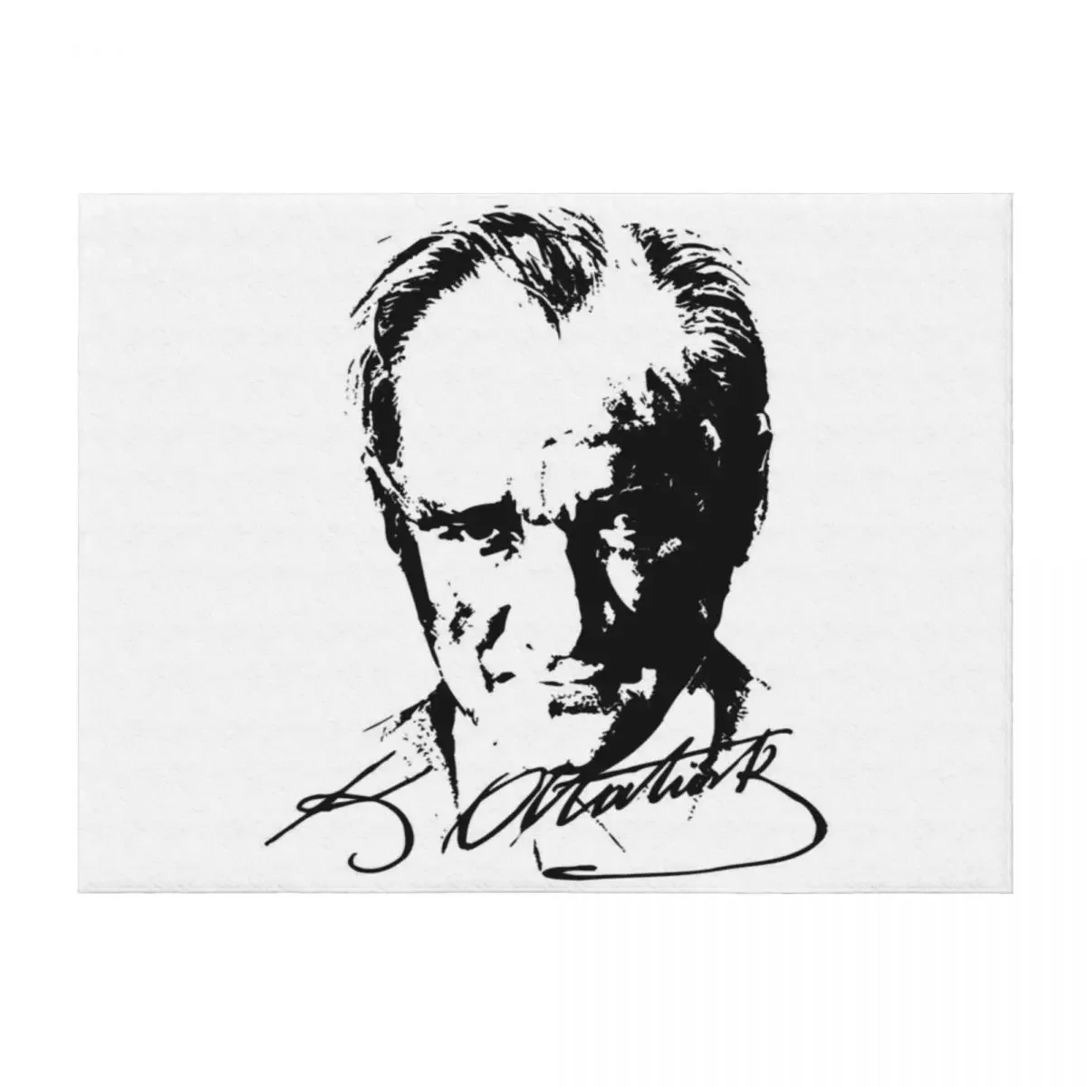 

Mustafa Kemal Atatürk V-Neck Throw Blanket Sofas Luxury Designer Plaid on the sofa Furrys Blankets