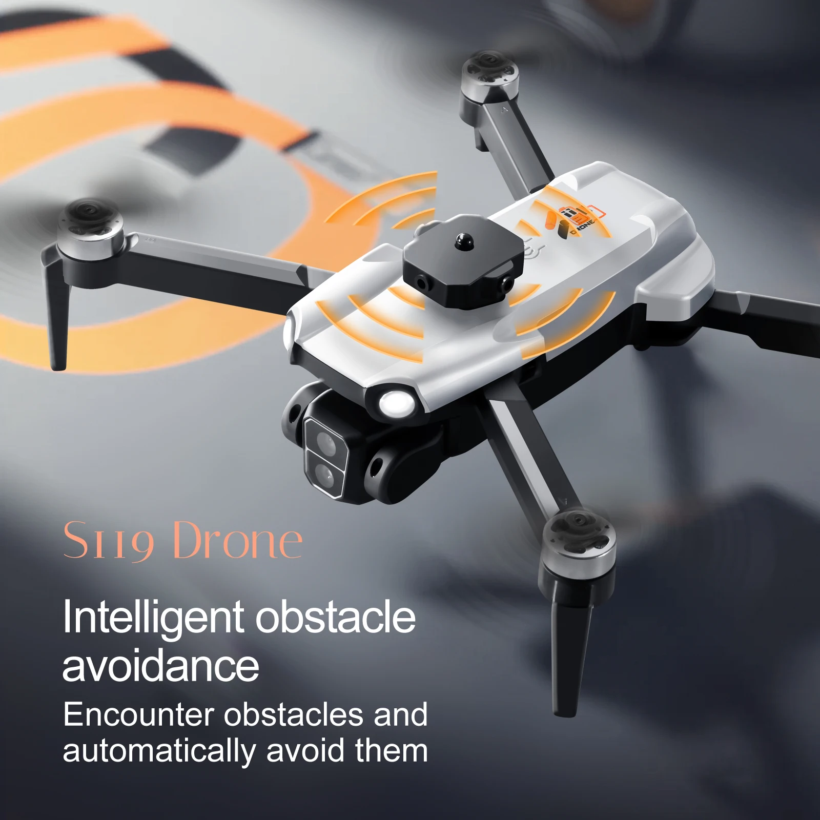 S119 Mini Drone laserowe unikanie przeszkód RC 8K HD podwójny aparat WIFI FPV 360 ° bezszczotkowy silnik optyczny do lokalizacji przepływu helikopter