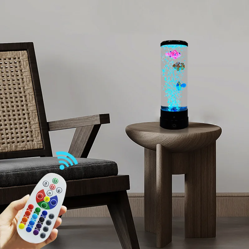 Simulated LED Multi-color Bubble Fish Atmosphere Home Decoration Item with USB Plug-in Personalized Creative Gift view 3