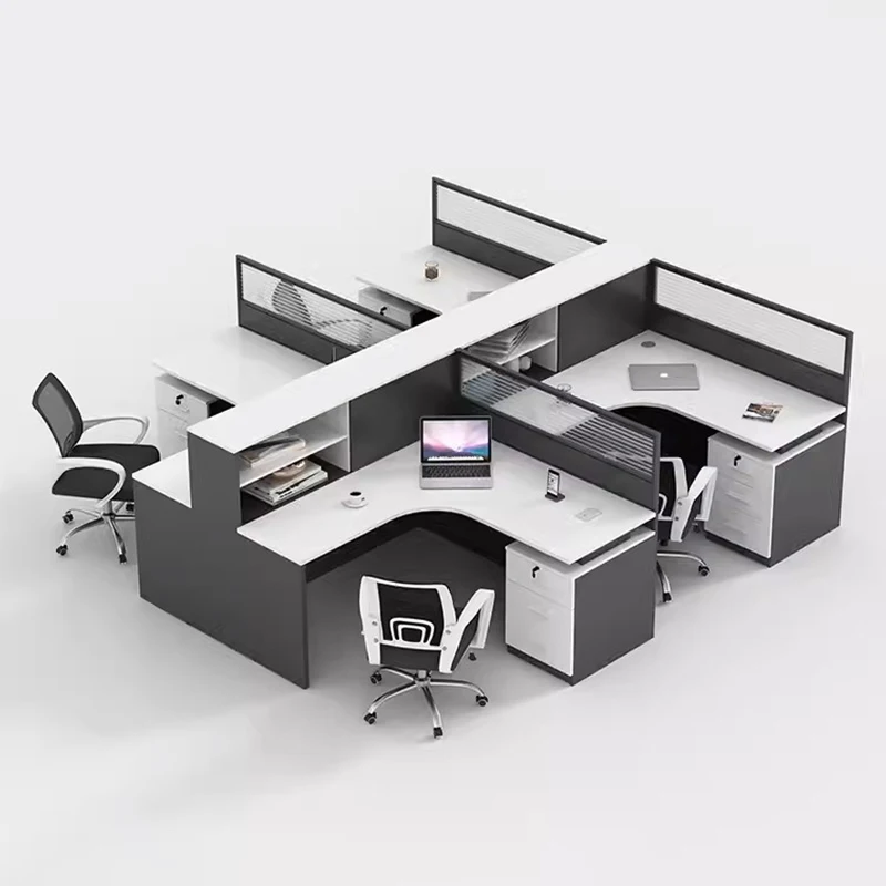 

gdProfessional Production Guaranteed Quality Staff Desk Simple Modern 4/6 Desk Office Desk Chair Combination Office Furniture&