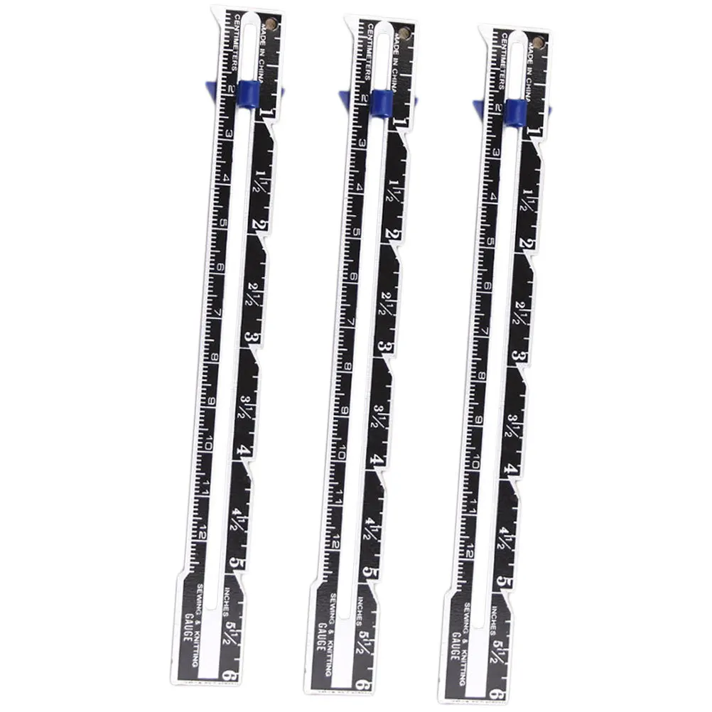 

3pcs Button Positioning Ruler Aluminum Plastic Measuring Tool For Diy Craft Millimeter Centimeter Scale 1 Inch Notch Circle