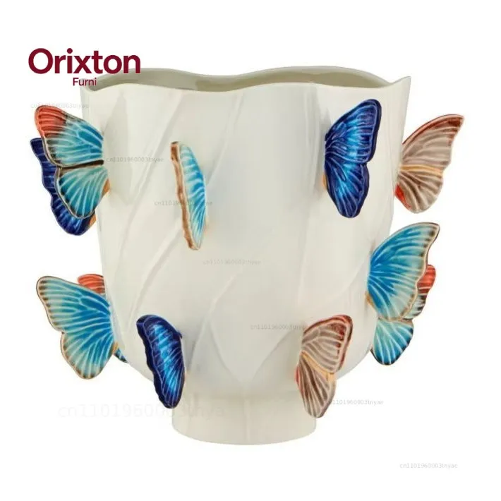 Decorative Ceramic Vase Butterfly Vase At The Residence Of San Mo Artist Portugal Bordallo Pinheiro Flower Arrangement