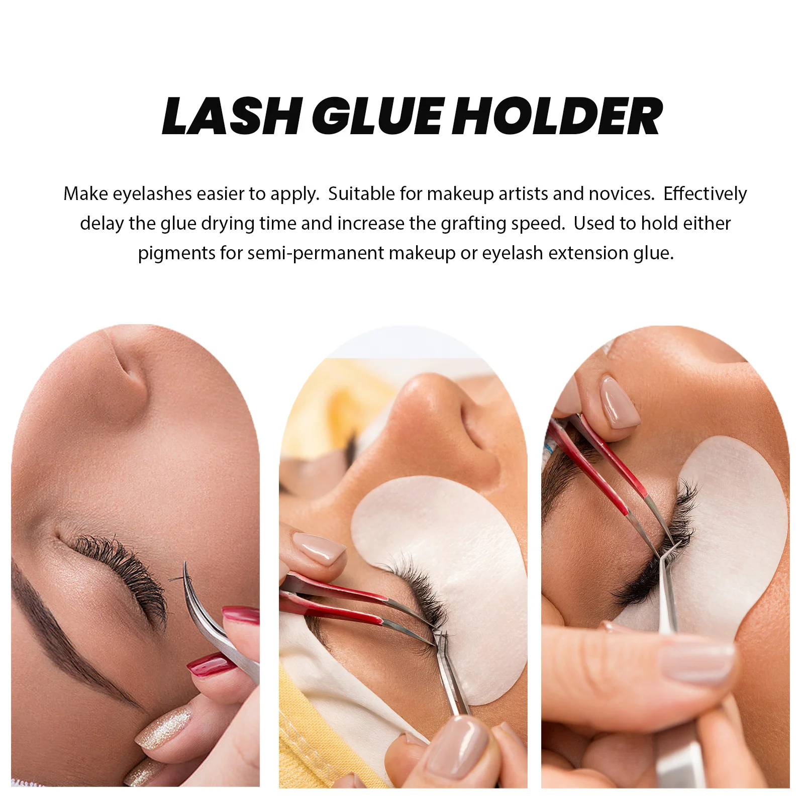 30Pcs Lash Holder Eyelash Extension Tools Organizer Grafting Eyelash Plates Pad Storage Container for False Lashes