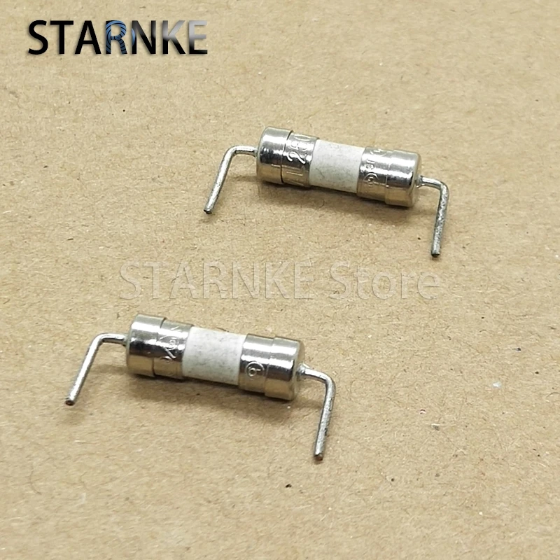 50PCS With Pin Ceramic Fuse T2AL 250V Shape Feet 3.6*10MM Slow Melt Fuse Slow Break