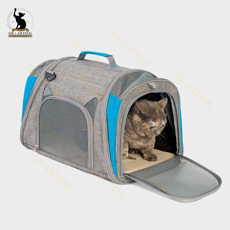 Portable Pet Carrier, Airline Approved Transport Bag, Breathable Car Carrying Bag, Cat and Dog Outgoing