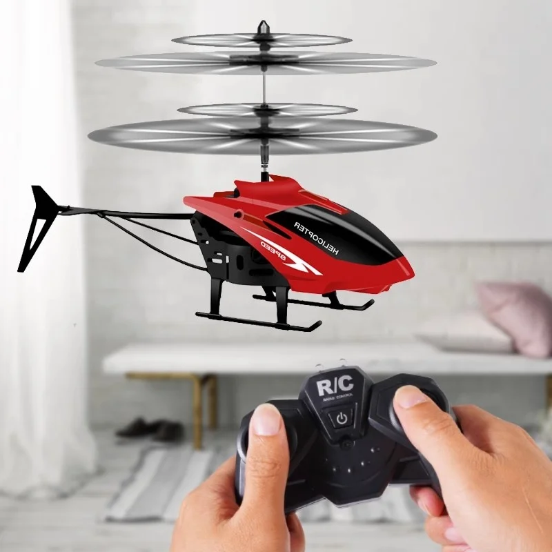 Rc Helicopter Remote Control Aircraft Induction Flying Toy Durable Electric Drone For Indoor Home Entertainment