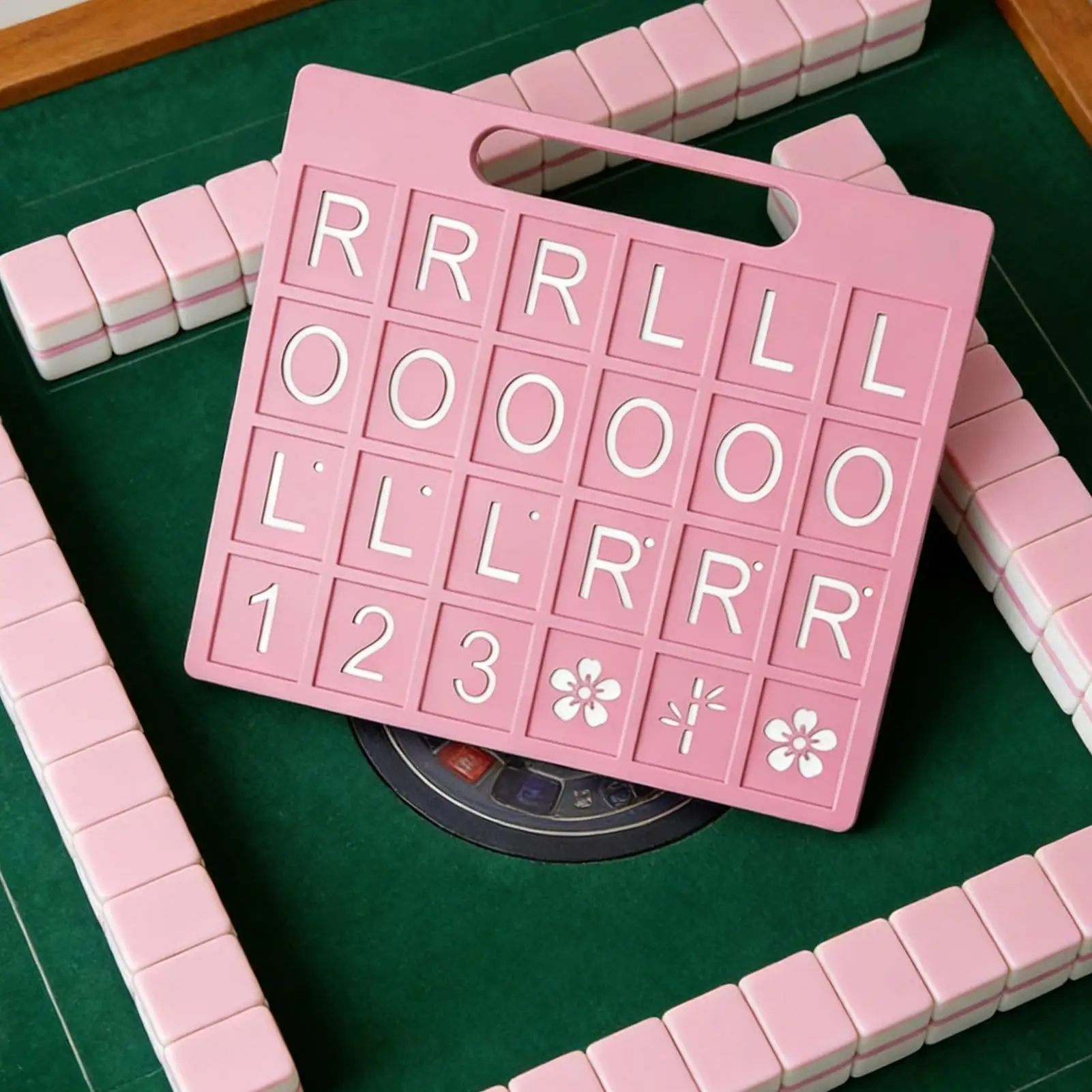 Solo Mahjong Board Practice Tiles 24 Slots Portable Fun Games Mahjong Practice Board Training Tool for Vacation Camping