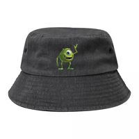 2023 New Summer Oxeye Mr. Q Bucket Hat for Women Men Disney Monsters University Mike Beach Foldable Bob Boys Boonie Hat