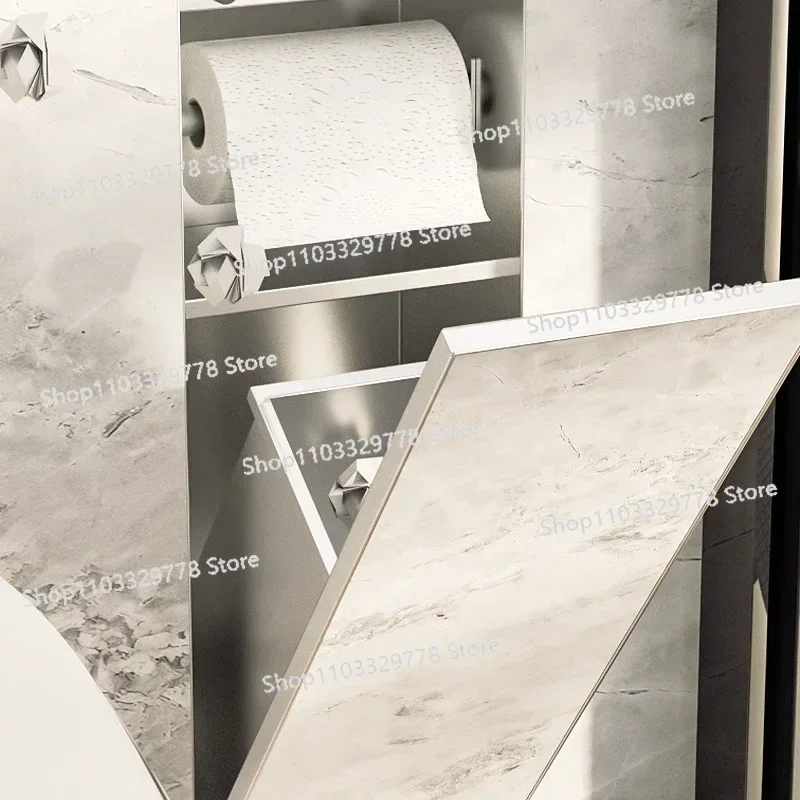 

Скрытая нишевая полка для унитаза из нержавеющей стали, мусорный бак, встроенный край унитаза