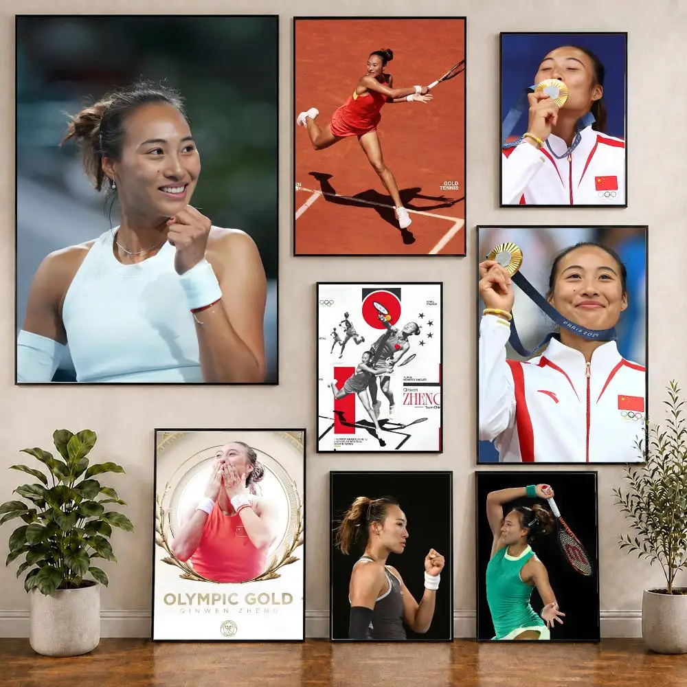 Professional Tennis Athlete Z-Zheng Qinwen Poster Creative Indoor Decorative Artwork & Modern Home Decor