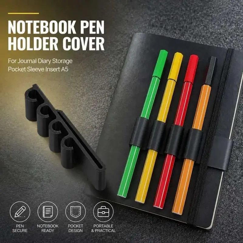 Notebook Pen Sleeve Pocket Cover For Journal Insert Diary Stationary Storage Accessory