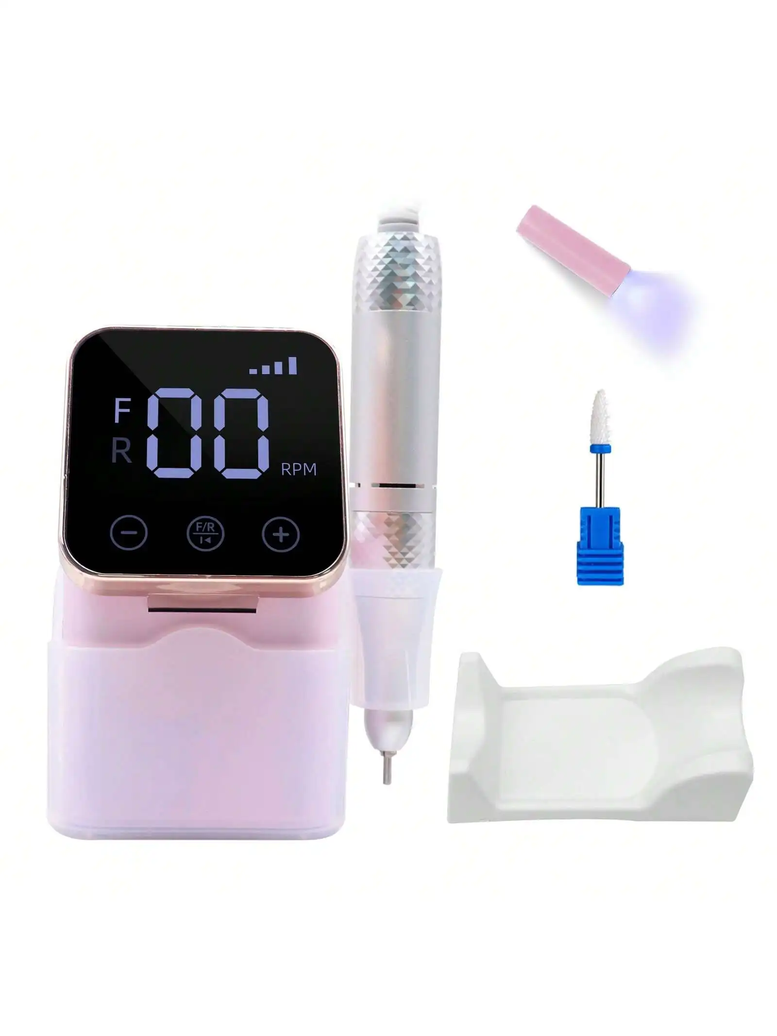 Profesjonalna elektryczna frezarka do paznokci 2 w 1, akumulatorowa, 3000mAh, 35000 obr./min, przenośna polerka do paznokci M