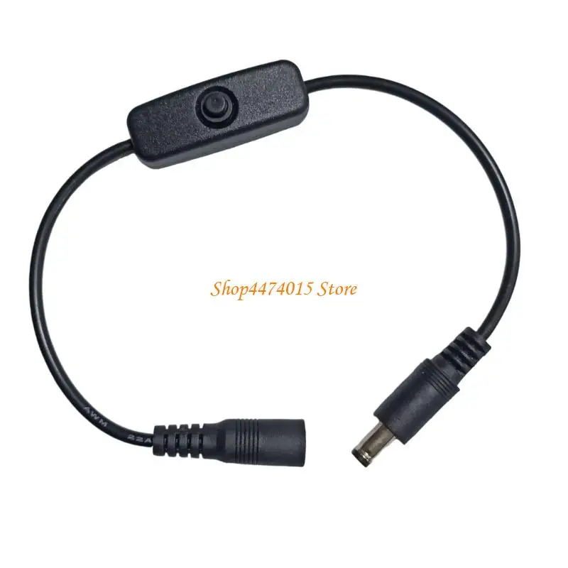 K1AA DC5.5X2,1 mm männlich weibliches Stromkabel für kleine elektronische Geräte mit Knopf