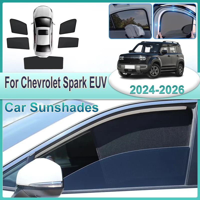 

Car Sunshades For Chevrolet Spark EUV Accessories 2024-2026 Baojun Yep Plus Window Magnetic Sunscreen Privacy Curtains Auto Part