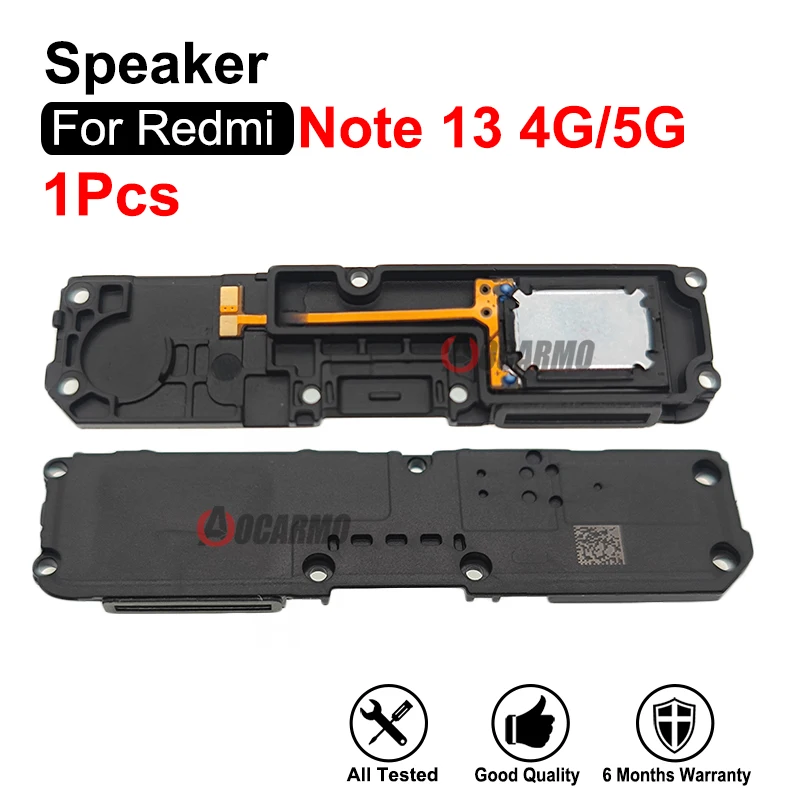 Top Earpiece Ear Speaker For Redmi Note13  4G / 5G Bottom Loudspeaker Buzzer Ring Flex Replacement Repair Parts
