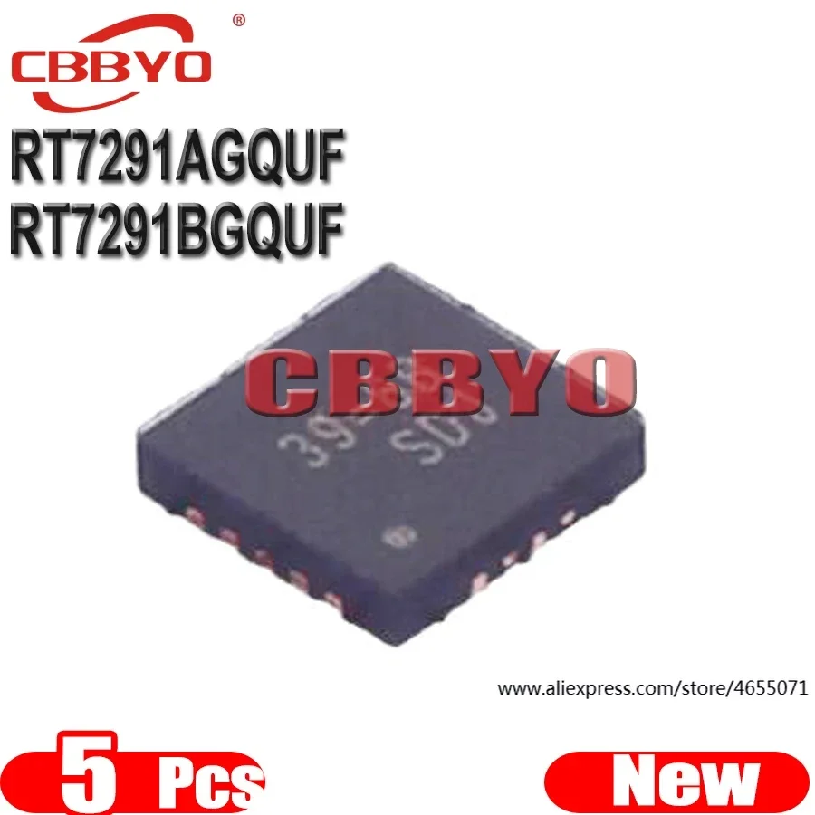 (5piece) 100% New RT7291AGQUF RT7291A 39=1J 39=1K 39=1C 39= RT7291BGQUF RT7291B 4M=1J 4M=3C 4M= QFN-16 Chipset