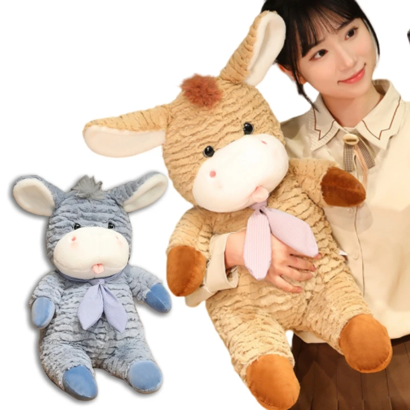 

28/55/65cm Cute Animal Plush Toy Blue Green Yellow Donkey Quality Soft Stuffed Cotton Decorative Bedroom Plush Doll