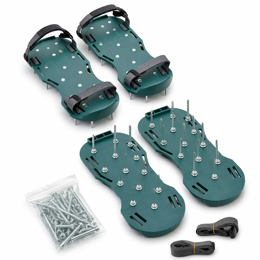 Spiked Shoes for Epoxy Floor Overlays Cover Installation Garden Soil Aerating Footwear for Home Garden Care