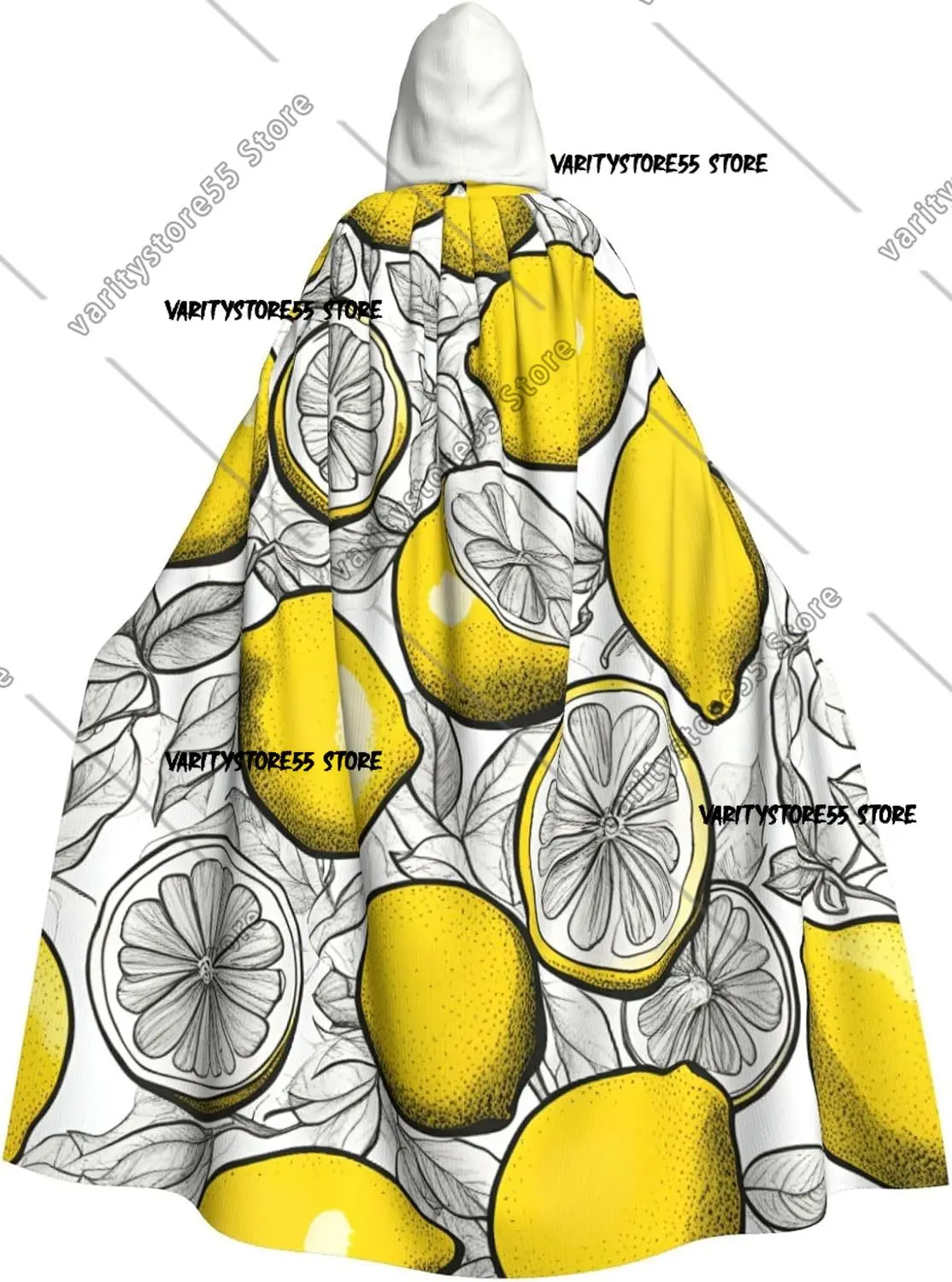 

Плащ с капюшоном и принтом лимонных фруктов Плащ на Хэллоуин с накидкой с капюшоном для вечеринок и тематических мероприятий