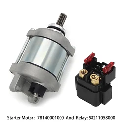 Starter Motor & Relay For KTM 450 500cc XC-W 2012-2016 450cc SX-F XC-F 2013-2015 EXC SIX DAYS OEM: 78140001000 58211058000