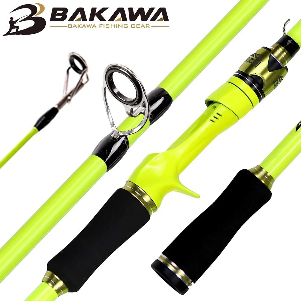 

BAKAWA 1.8M/2.1M 4-Section Green Portable Travel Fishing Rod 5-30g Ultralight Spinning Casting Rod Baitcasting Rod Feeder Rod