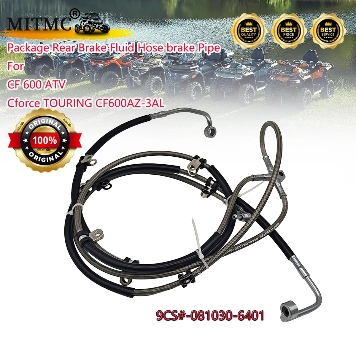 

Original Package Rear Brake Fluid Hose brake Pipe For CF 2023-2024 NEW600CC ATV Cforce TOURING CF600AZ-3AL9CS#-081030-6401