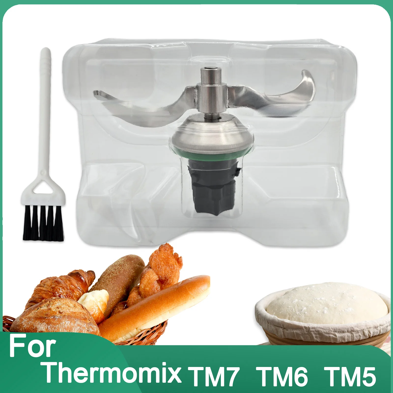 Cuchilla amasadora de masa de acero inoxidable de alta eficiencia para Thermomix TM7 TM6 TM5, masa lisa con esfuerzo mínimo, limpieza rápida