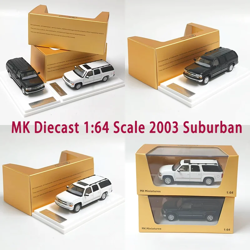 โมเดลรถจำลองอัลลอยด์ MK Diecast สเกล 1:64 รุ่นซับเบอร์บัน ปี 2003 ของสะสมสำหรับผู้ใหญ่และเด็กผู้ชาย ของตกแต่ง ของขวัญวันหยุด ของเล่น ตั้งโชว์