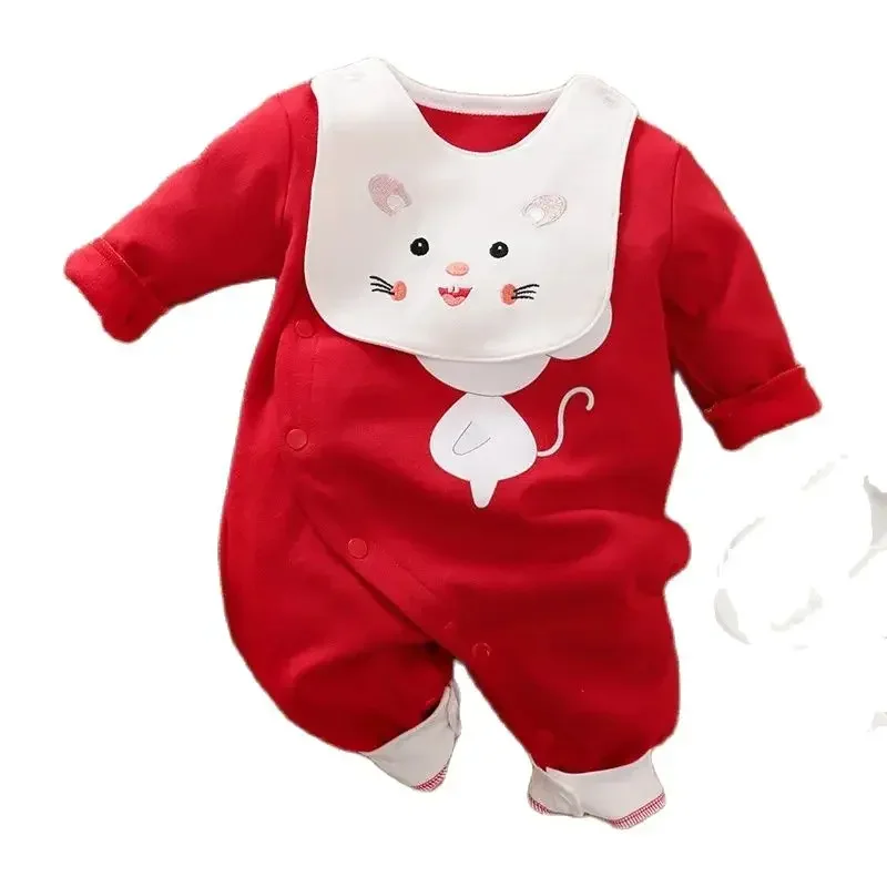 

Newborn Baby Girl Boy Autumn Romper Crawling Clothing Long Sleeves 0 To 24months Infant Clothes Jumpsuit Bodysuit For Kids